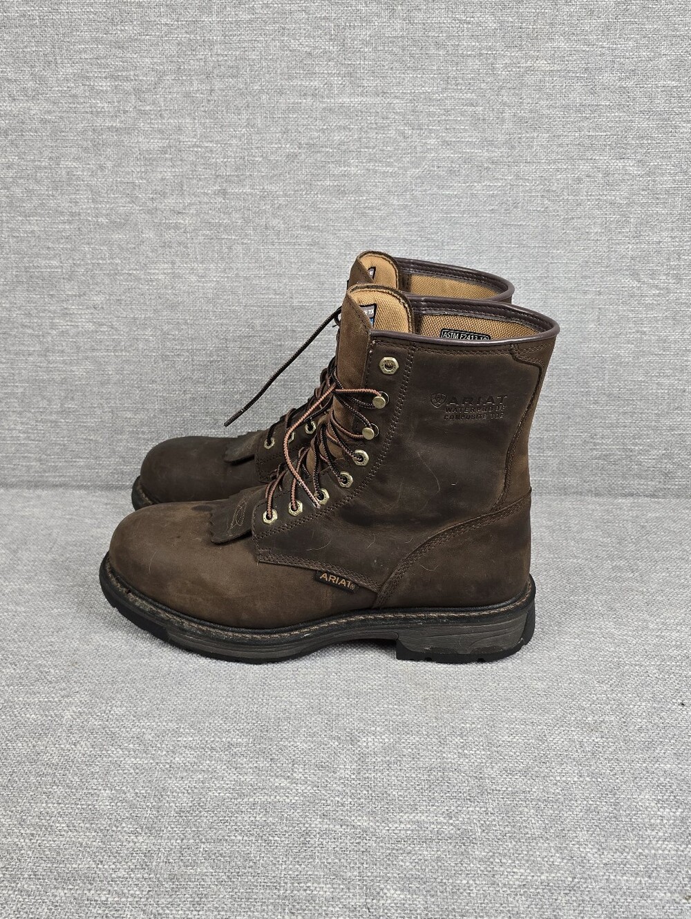 Ariat Workhog 8" Composite Toe Work Boots Brown Mens Sz 11EE